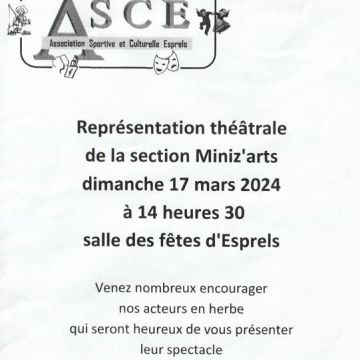 Représentation théâtrale Miniz'arts