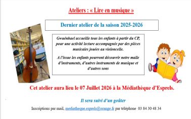 Dernier atelier "Lire en musique"
