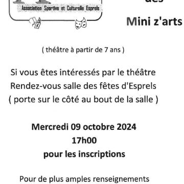 Reprise des Mini z'arts