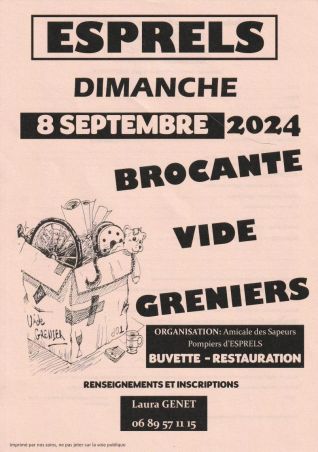 Vide-grenier le 8 septembre 2024 !