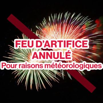 14 Juillet : Feu d'artifice ANNULÉ